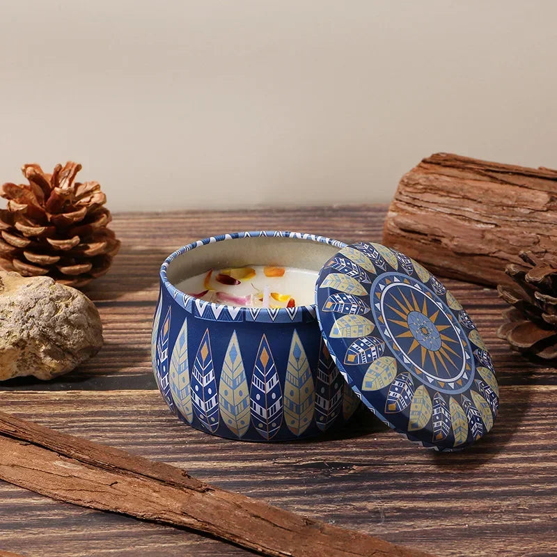 ✨ Bougie d'Aromathérapie "Héritage Ethnique" – Le Voyage Sensoriel pour l'Âme