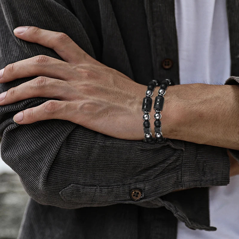 Bracelets Signes Zodiacaux en Pierre Volcanique - image du produit - .