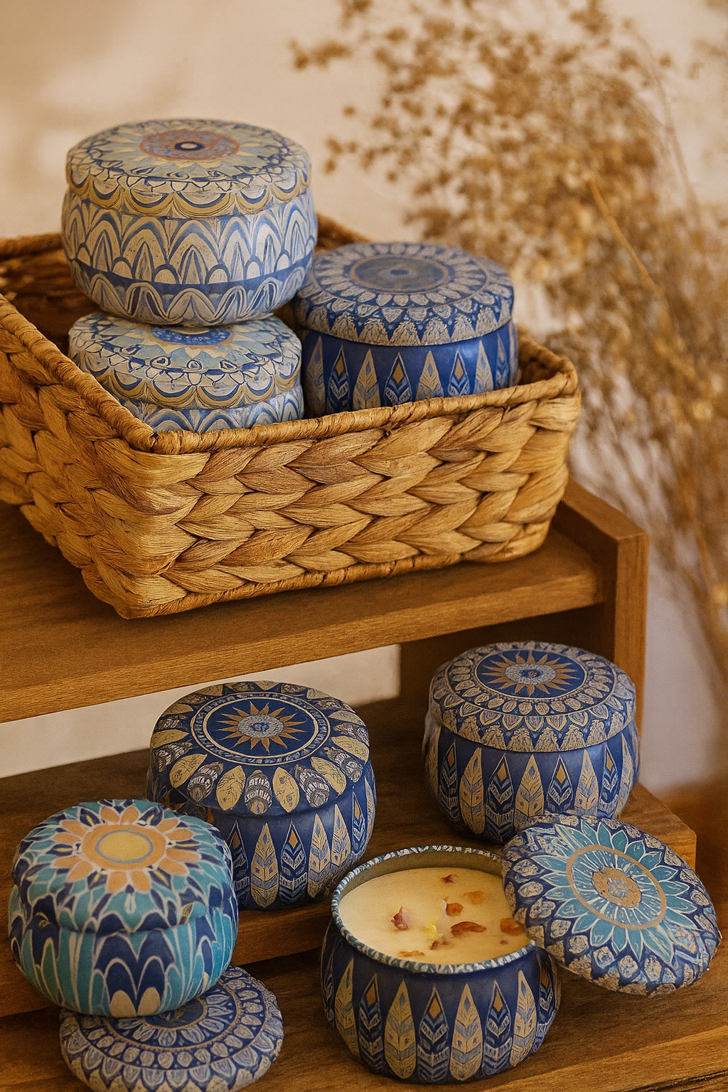 ✨ Bougie d'Aromathérapie "Héritage Ethnique" – Le Voyage Sensoriel pour l'Âme