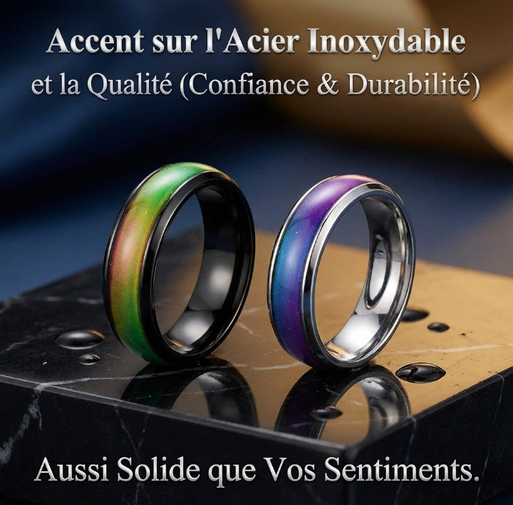💖 Anneau d'Humeur en Acier Inoxydable