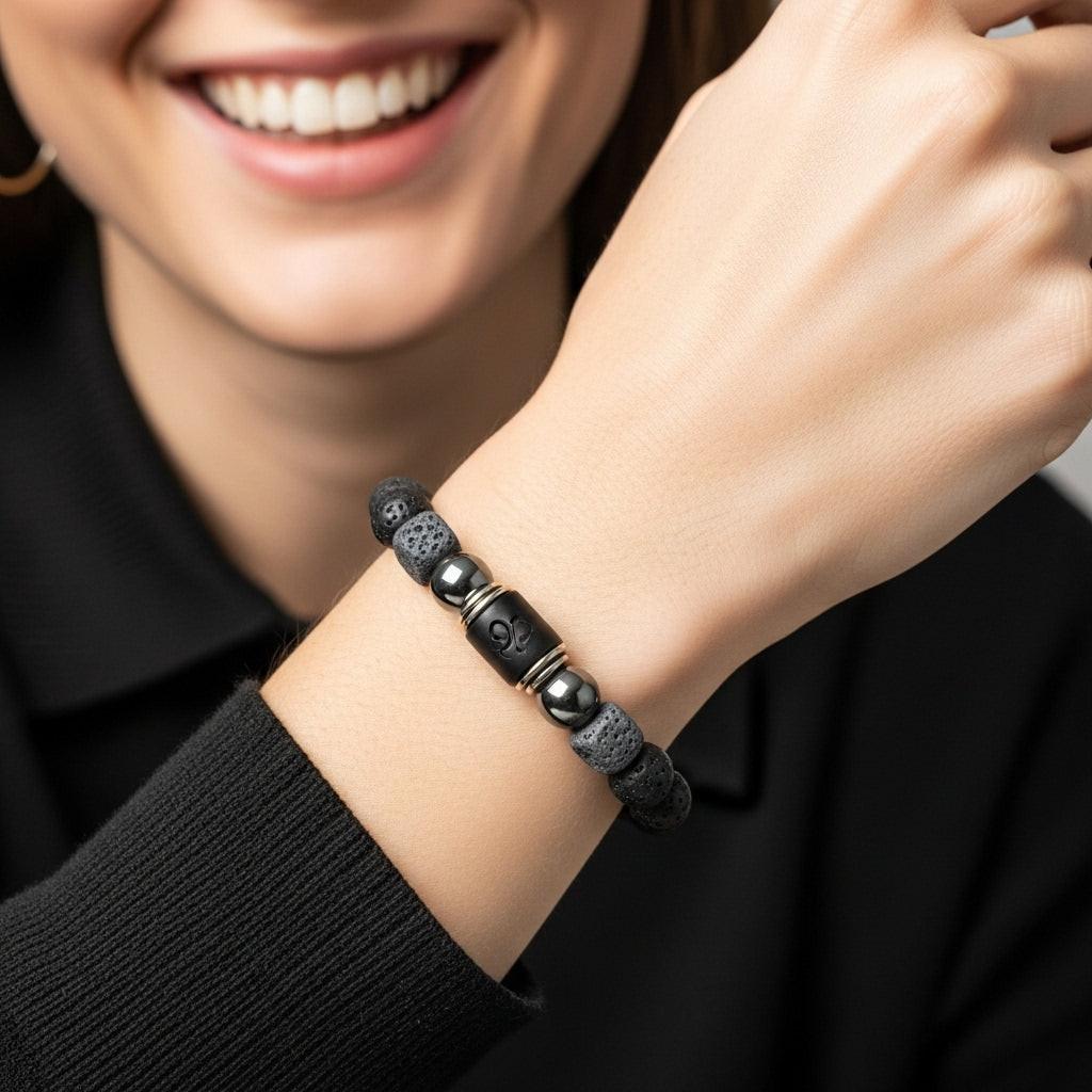 Bracelets Signes Zodiacaux en Pierre Volcanique - image du produit - .